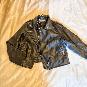 GIRLS Black Faux Leather Jacket